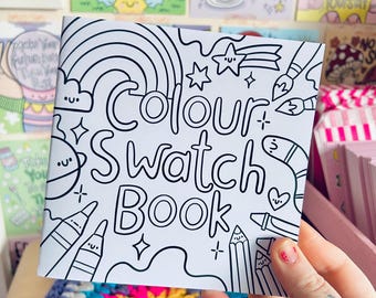 Colour Swatch Book - Colouring In - Markers - Swatching - Colouring Book - Coloring Book - Cute - Adult Colouring - Mindfulness - Kellylou