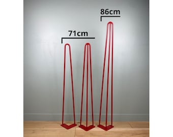 1 Red Metal Hairpin Stand 71cm / 86cm