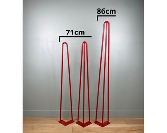 1 Red Metal Hairpin Stand 71cm / 86cm