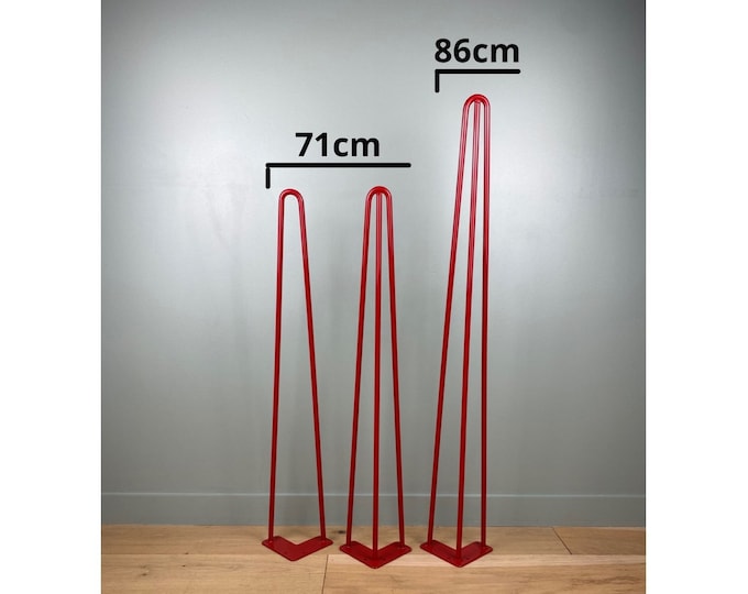 1 Red Metal Hairpin Stand 71cm / 86cm