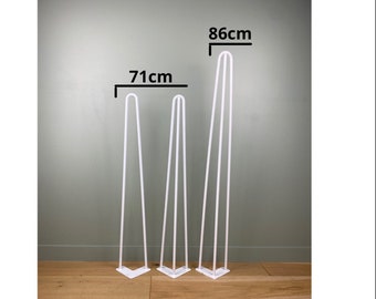 1 Pied Epingle en metal BLANC 71cm / 86cm / 102cm