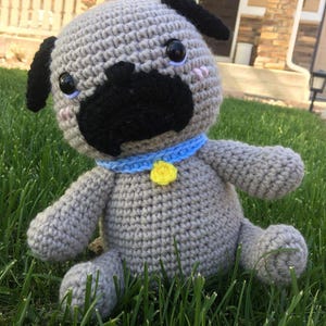 Pug Crochet Stuffed Animal, Pug Plush, Pug Plushies, Pug World, Crochet Pug, Amigurumi Pug