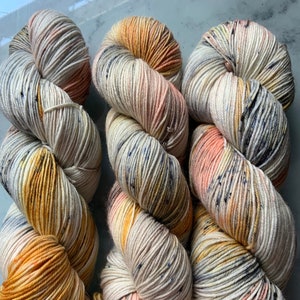 Hand Dyed Sock Yarn - Ranchu Goldfish - 75/25 Superwash merino and Nylon 100g skein 4 ply sock yarn