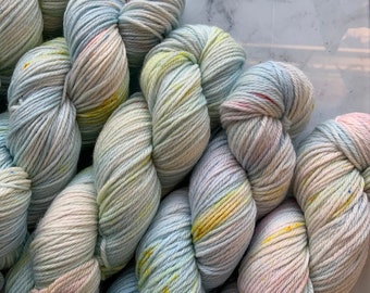 Hand Dyed DK Yarn - Glass Slipper - 100g Superwash Merino Skein