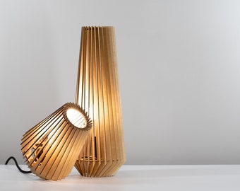 PINE Wood Table Lamp / Table Lamp / Modern Lamp / Wood Lamp Shade / Housewarming Gift /Christmas gift / Wedding Gift / Graduation Gift