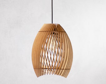 POD-Wood Pendant Lamp / Pendant Light / Modern Lamp / Wood Light Fixture / Ceiling Light / Housewarming Gift