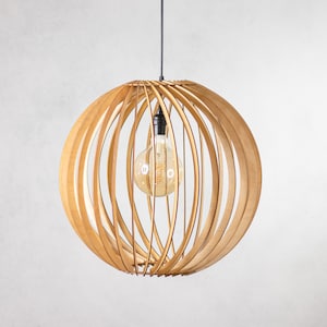 SEED- LARGE PENDANT  Wood Pendant Light/ Hanging light / Modern Lamp / Light Fixture / Housewarming Gift / Wedding Gift / Chandelier