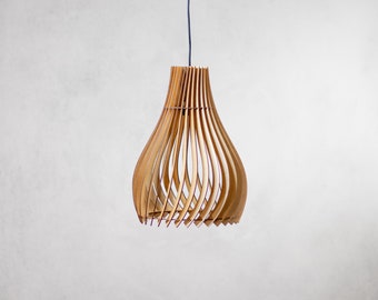 LEAF-Wood Pendant Light | Modern light | Handmade Lamp | Ceiling Lamp | Chandelier Lighting | Industrial Lamp | Wood Lampshade | Lamp Shade