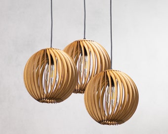 MINI CLUSTER SEED-Wood Pendant Light/ Hanging light / Modern Lamp / Light Fixture / Housewarming Gift / Chandelier /Ceiling Light