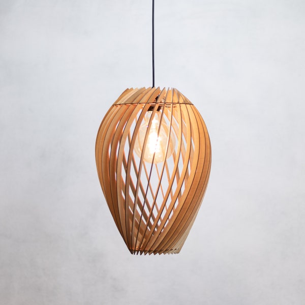 ROSE PODS-Wood Pendant Light/ Hanging light / Modern Lamp / Light Fixture / Housewarming Gift /Wedding Gift / Chandelier /Ceiling Light