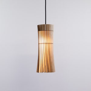 Handmade Baltic Birch Pendant Light - Modern Wood Lampshade