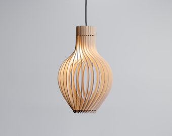 BLOOM- Wood Pendant Light/ Hanging light / Modern Lamp / Light Fixture / Housewarming Gift / Anniversary Gift / Wedding Gift / Chandelier