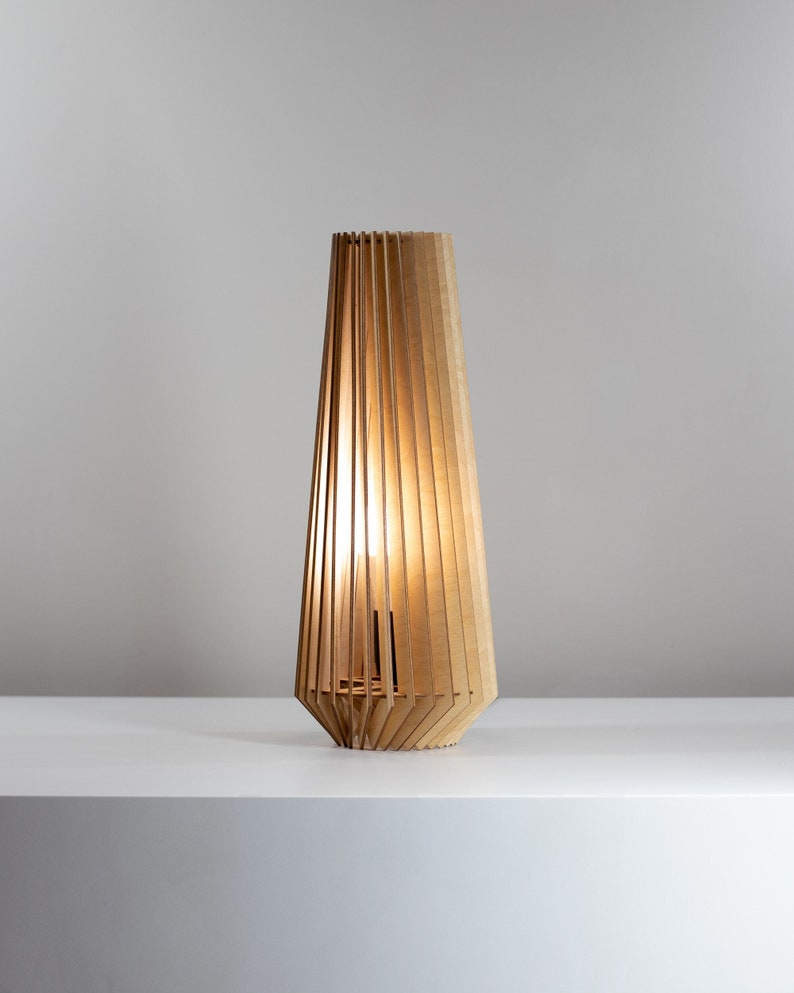 PINE Wood Table Lamp / Table Lamp / Modern Lamp / Wood Lamp Shade / Housewarming Gift /Christmas gift / Wedding Gift / Graduation Gift