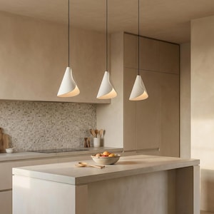 Dune Pendant Lamp | Japandi Kitchen Island Light | Modern Pendant | Ceiling light image 15