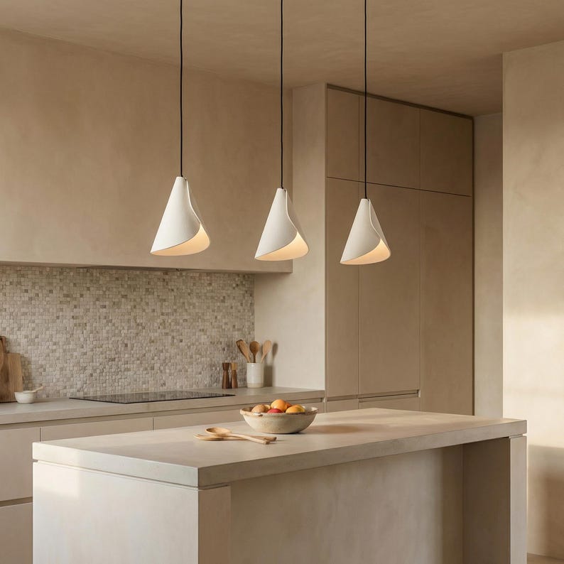 Dune Pendant Lamp | Japandi Kitchen Island Light | Modern Pendant | Ceiling light image 15
