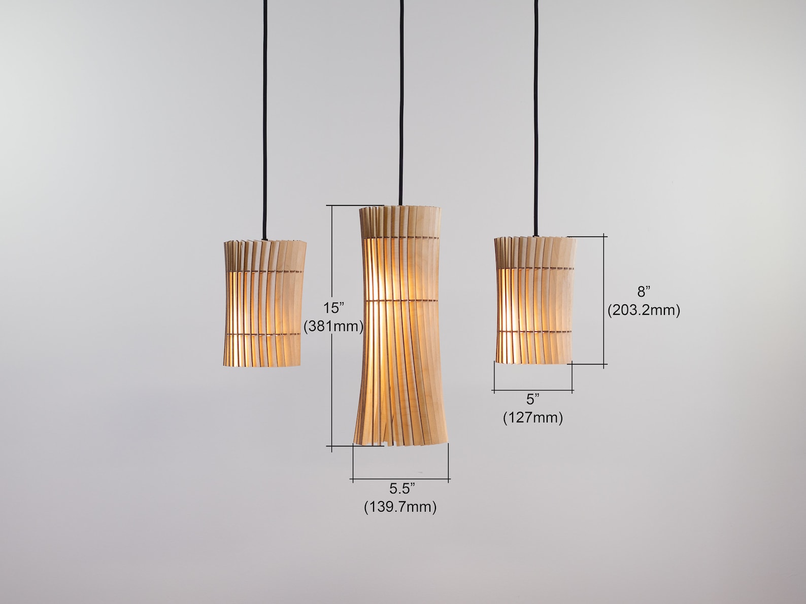 Modern Wood Pendant Light - Pendant Light , Modern Lighting , Ceiling ...