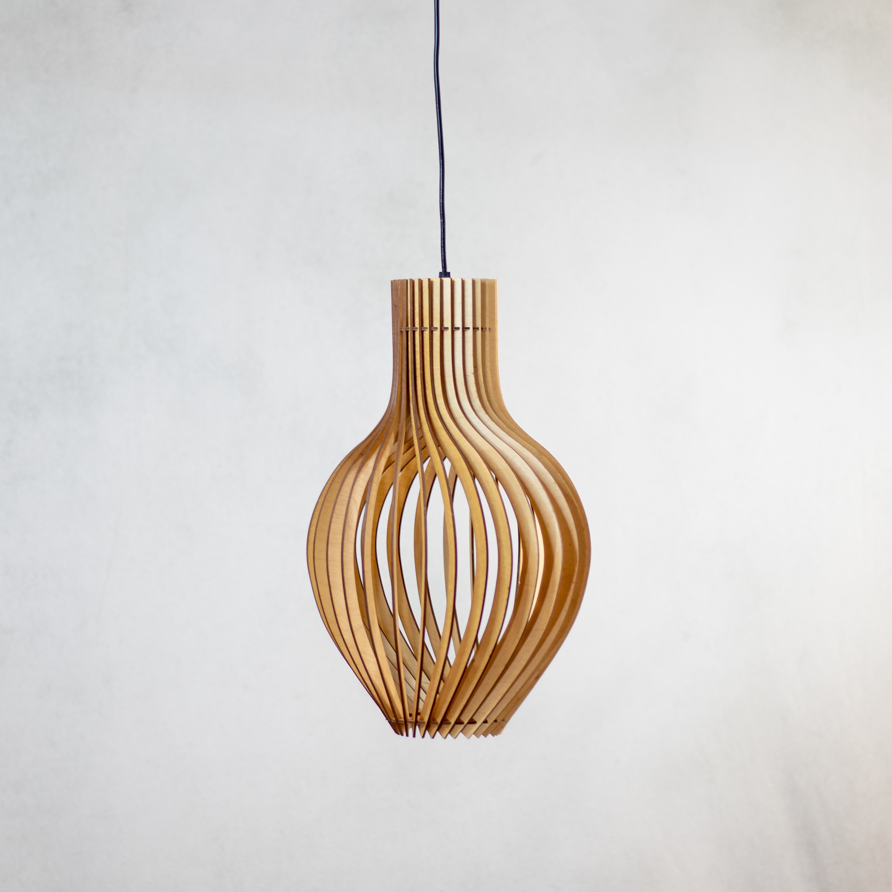BLOOM Wood Pendant Light/ Hanging light / Modern Lamp / Light | Etsy