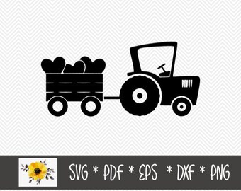 Tractor Valentine SVG | Silhouette Cut File | Cricut Cut File | .svg | .dxf | .png | .eps | .pdf