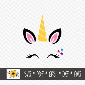 Pixie Enhörning SVG | Silhuettklippfil | Cricut-klippfil | .svg | .dxf | .png | .eps | .pdf
