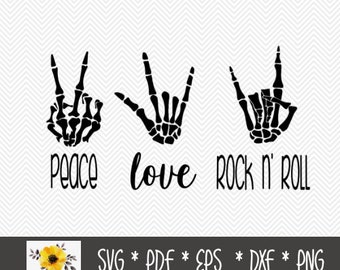 Peace Love Rock Etsy