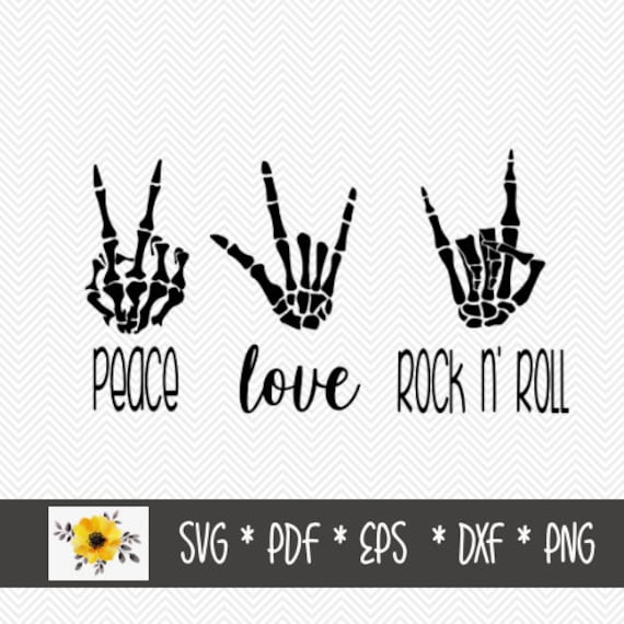 Free Free 224 Peace Love Rock And Roll Svg SVG PNG EPS DXF File