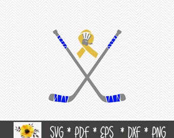 Custom Hockey against cancer SVG | Inspirational SVG | Silhouette Cut File | Cricut Cut File | .svg | .dxf | .png | .eps | .pdf