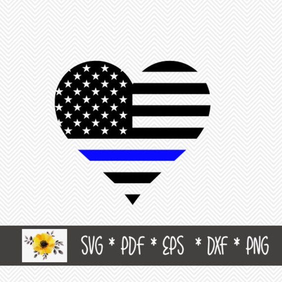 Back The Blue Heart Svg Funny Svg Silhouette Cut File Etsy