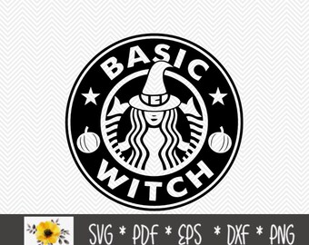 Basic Witch SVG | Halloween SVG | Silhouette Cut File | Cricut Cut File | .svg | .dxf | .png | .eps | .pdf
