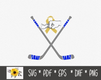 Custom Hockey against cancer SVG | Inspirational SVG | Silhouette Cut File | Cricut Cut File | .svg | .dxf | .png | .eps | .pdf