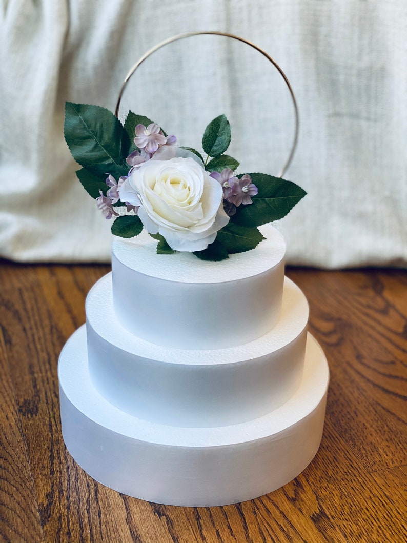 Floral Hoop Cake Topper, Shower Cake Topper, Birthday Cake Topper