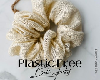 Reusable Eco-Friendly Jute Shower Pouf | Washable Exfoliating Bath Puff | Sustainable Loofah Alternative | Plastic-Free Body Scrubber