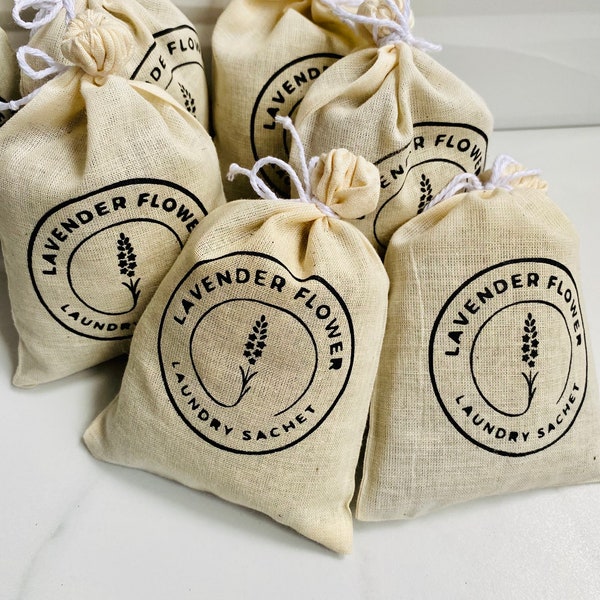 Dried Lavender Dryer Bags Set of 2/ Lavender Sachets/ Sustainable Laundry Alternative / zero waste