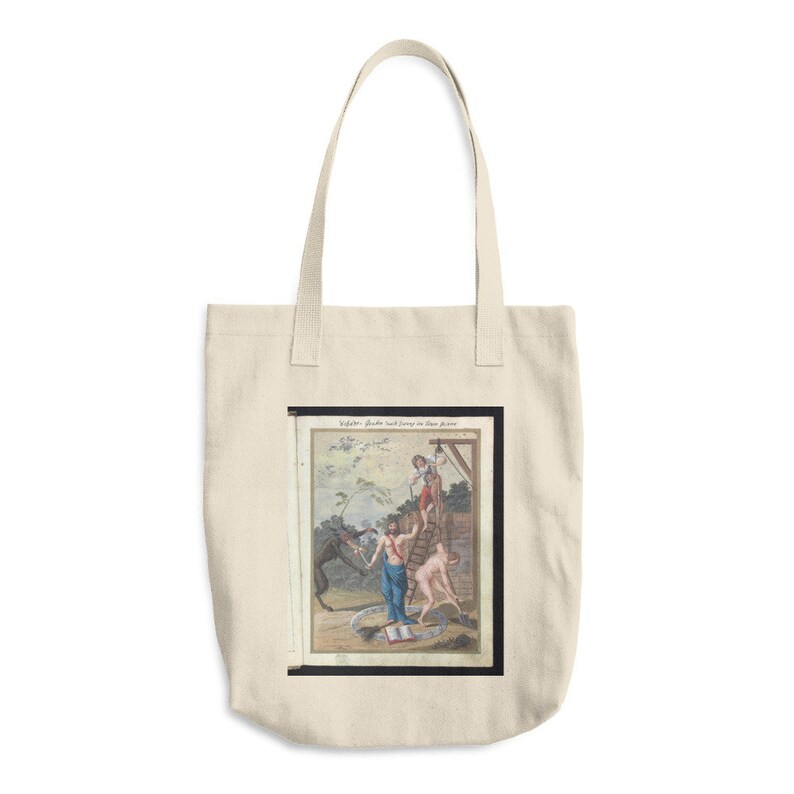 Protection Circle Cotton Tote Bag Demonology Collection