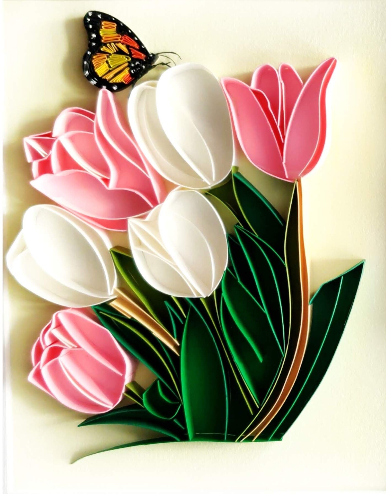 Quilling Wall Art Quilled Tulip Flowers Quilled artwork Etsy