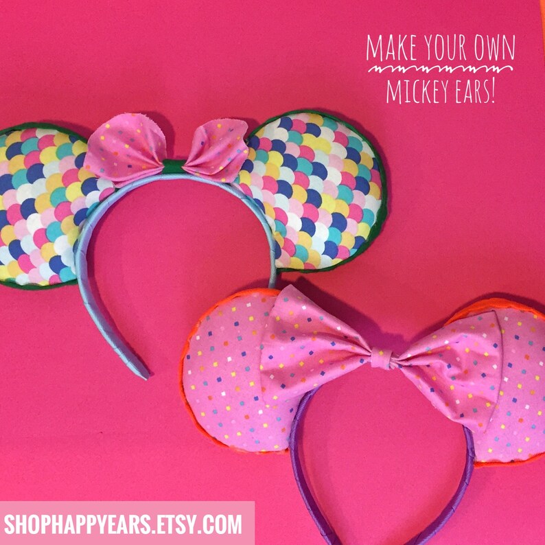 DIY Mouse Ear Kit Happy Ears Nosew Ears Make Your Own Etsy