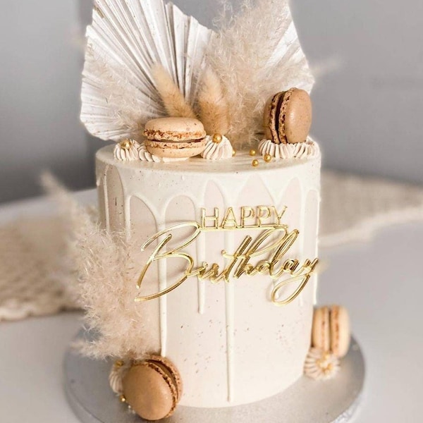 Happy Birthday without a stem I Modern I cake decoration