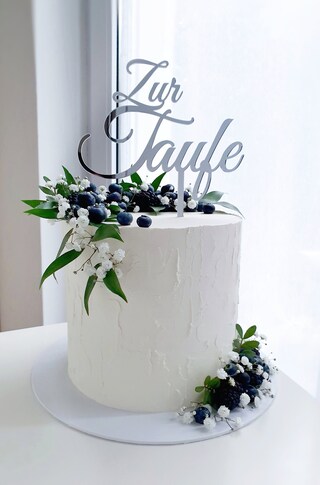 24 Topper Per Torta Battesimo, Forma Di Pesce E Eucalipto, Decorazione Personalizzabile