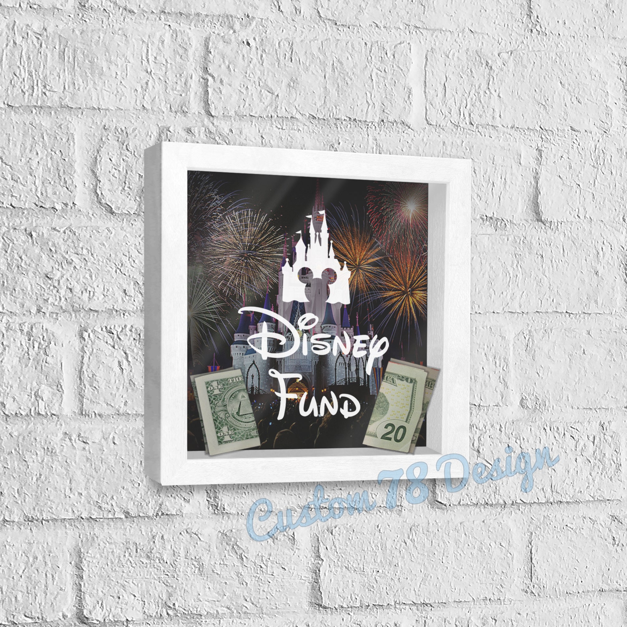 Disney Fund Shadow Box Frame mit Top Slot Weißes Holz | Etsy