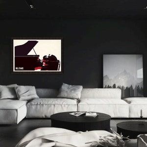 Bill Evans vintage minimalist jazz poster 36 x 24