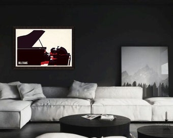 Bill Evans vintage minimalist jazz poster 36 x 24