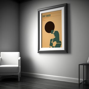 Chet Baker 1954 Loop Lounge concert poster re-imagined 24 x 36