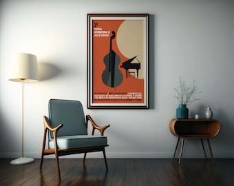 NEW SIZE 18in x 24in 1971 Primero Festival Internacional de Jazz de Cascais re-imagined