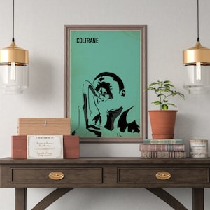 John Coltrane brush minimalist vintage jazz poster 24 x 36