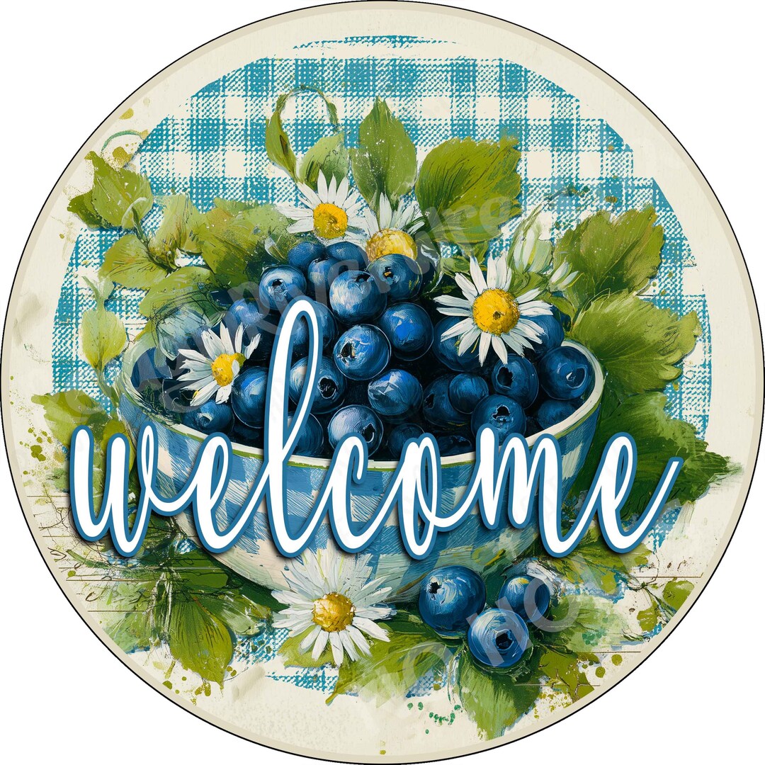 Blueberry Aluminum Sign, One Dimensional Flat - Lightweight-no Holes ...