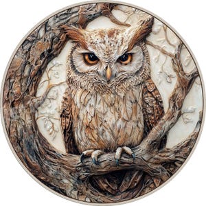 Owl Wreath Sign, Owl Sign, Owl in Tree Wreath Sign, Aluminum Sign for Wreath Making