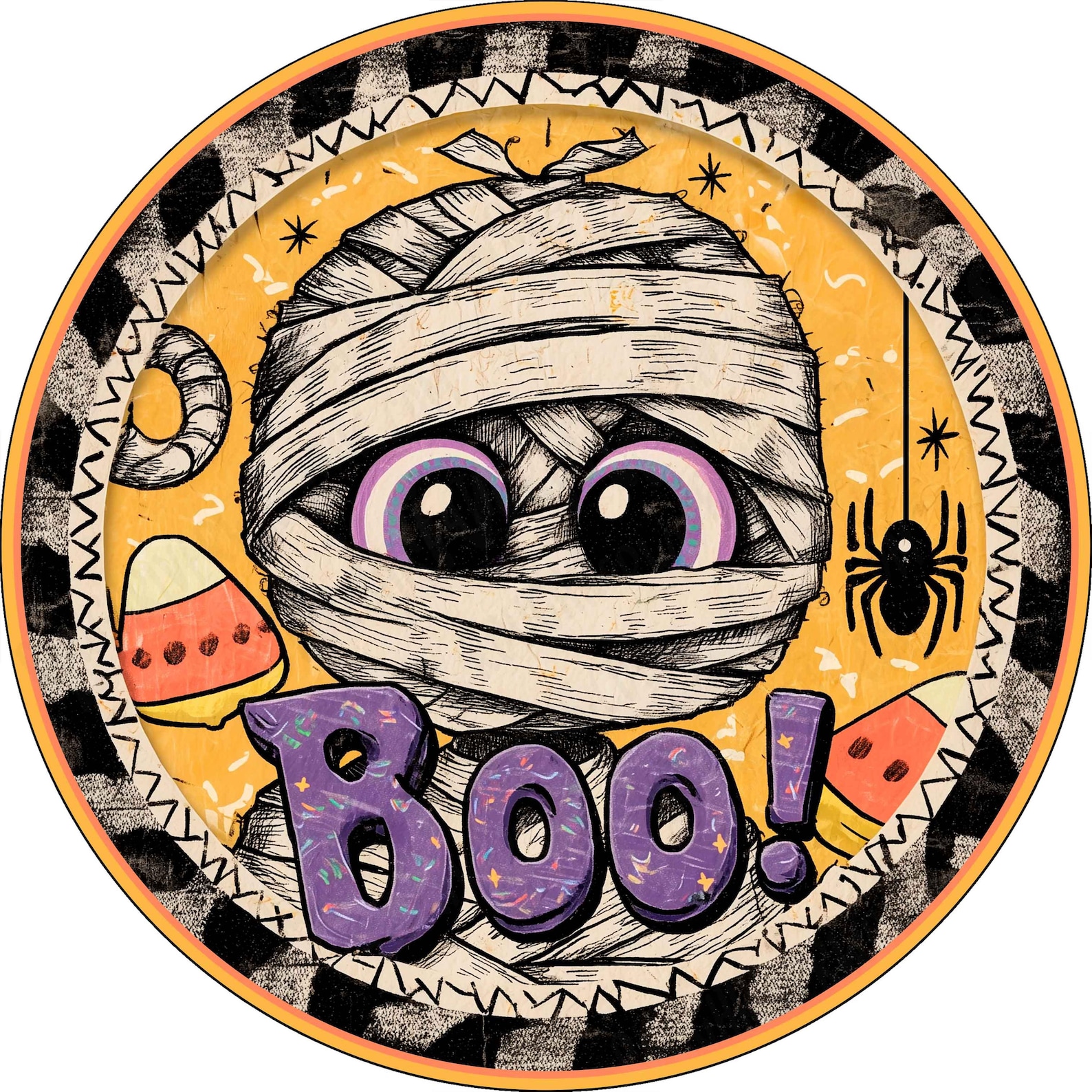 Mummy Boo Mummy BOO Aluminum Sign, Halloween, Flat-lightweight-no Holes-wreath ...