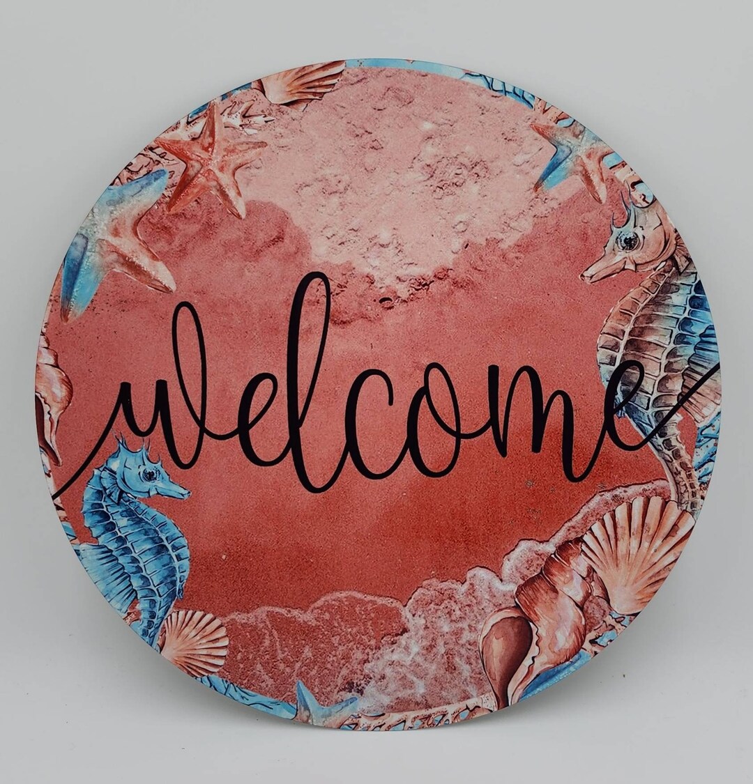 Beach Wreath Sign Wreath Sign Wreath Sign Beachy Etsy