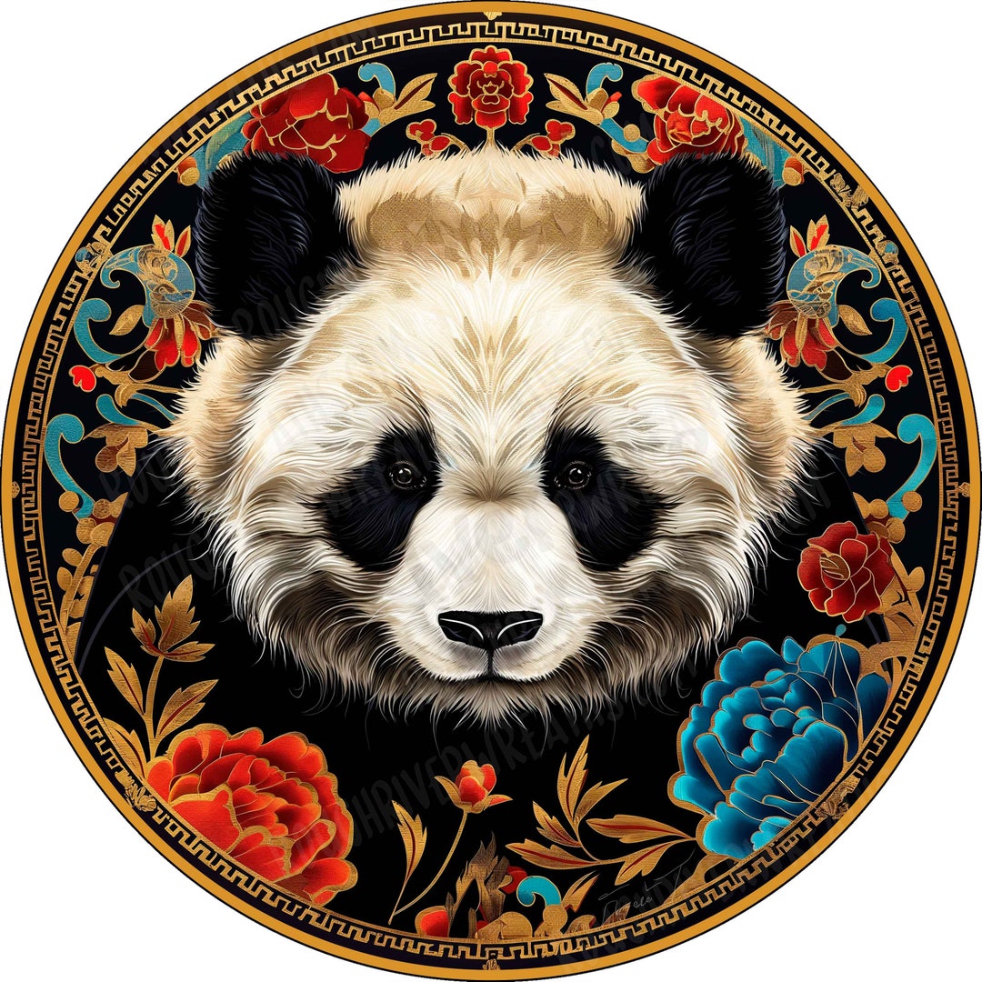 Panda Bear Wreath Sign, Panda Sign, Zoo Sign, Floral Decor, Panda ...