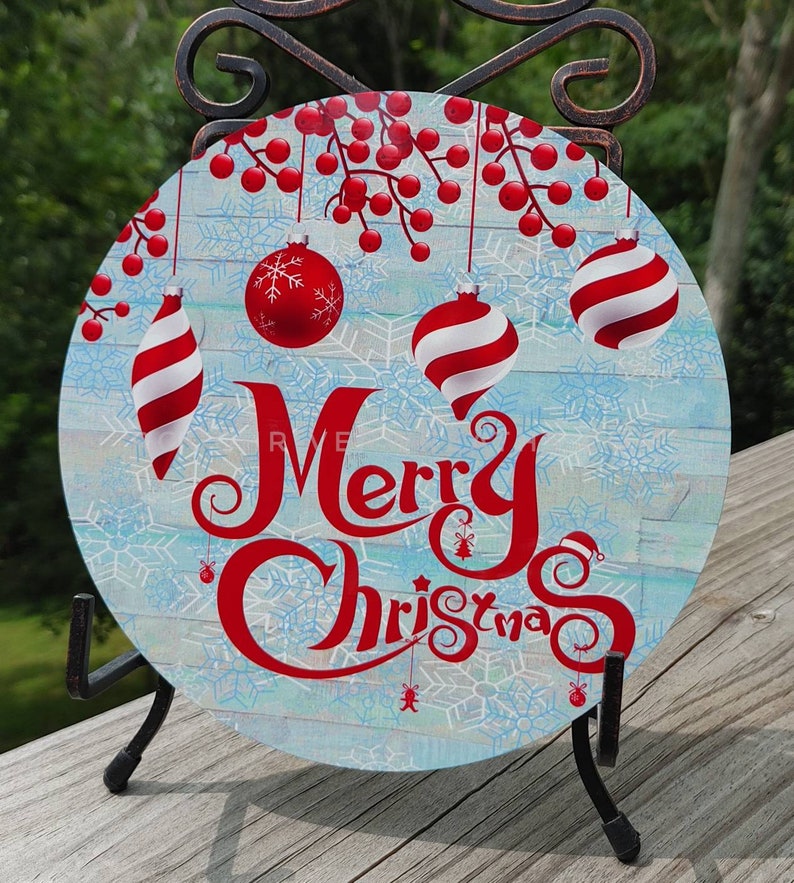 Merry Christmas Sign For Wreath 