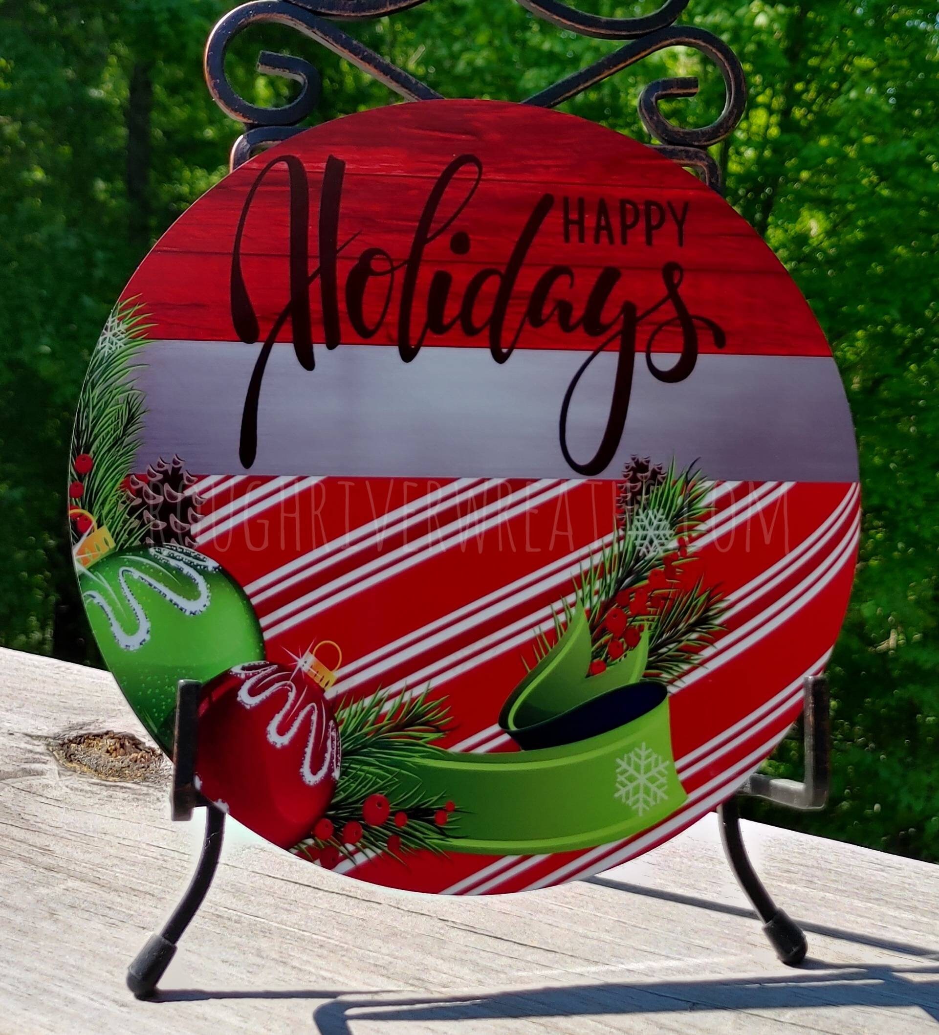Merry Christmas Wreath Sign Christmas Wreath Sign Ornament | Etsy